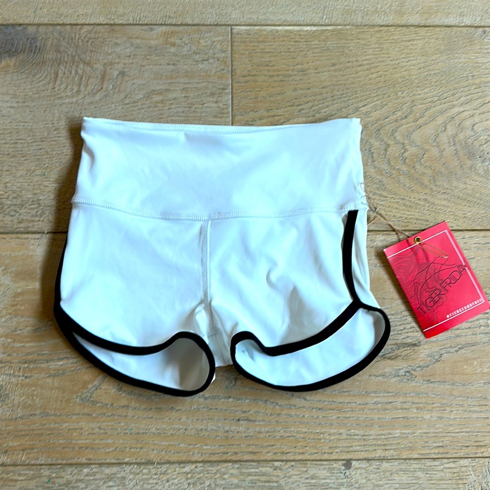 SOLD NEW! Tiger Friday dance shorts with black piping, Adult XS.  NEVER WORN!